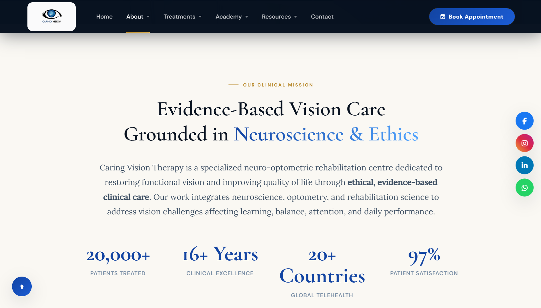 Hospital website about page