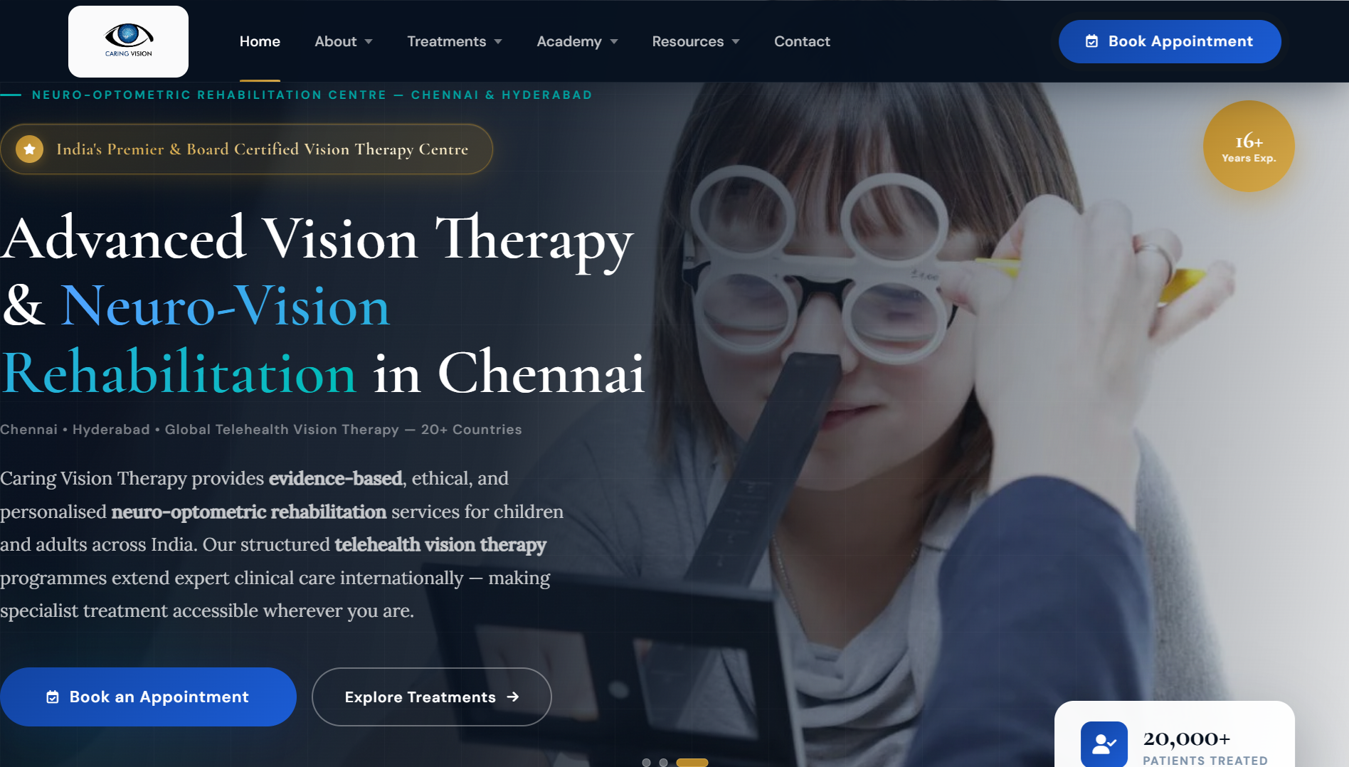 Hospital website homepage design by Sanjeevi - Chennai web designer